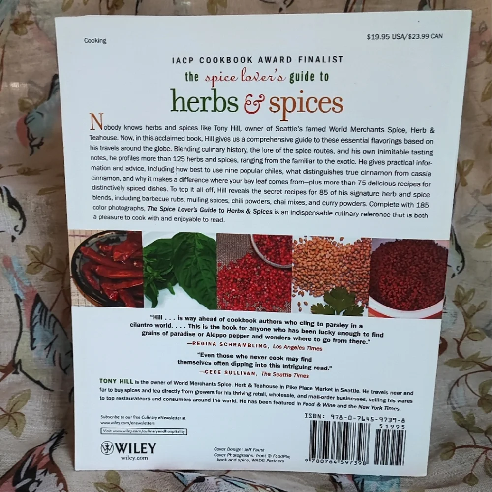 Herbs And Spices Book Glossary Cook Book Culinary Guide Cookbook Tony Hill EUC